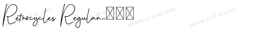 Retrocycles Regular字体转换